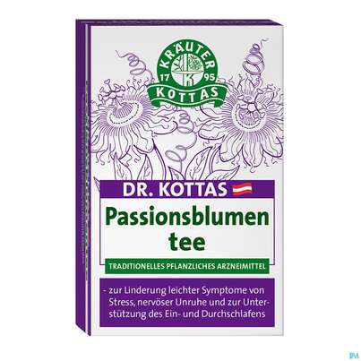 Sie sehen eine Packung Dr.Kottas Tee Passionsblume 20st, Produktbild: 01 Dr.Kottas Tee Passionsblume 20st, A-Nr.: 3886234 - 01
