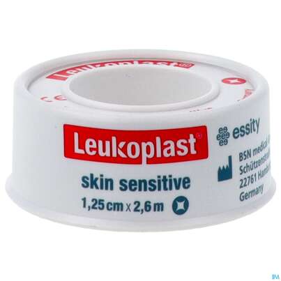 Sie sehen eine Packung Wundverband Leukoplast Skin Sensitive Fixierverband Silikon Spule 1,25cmx 2,6m 76173 1st, Produktbild: 01 Wundverband Leukoplast Skin Sensitive Fixierverband Silikon Spule 1,25cmx 2,6m 76173 1st, A-Nr.: 5341906 - 01