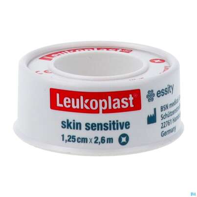 Sie sehen eine Packung Wundverband Leukoplast Skin Sensitive Fixierverband Silikon Spule 1,25cmx 2,6m 76173 1st, Produktbild: 02 Wundverband Leukoplast Skin Sensitive Fixierverband Silikon Spule 1,25cmx 2,6m 76173 1st, A-Nr.: 5341906 - 02
