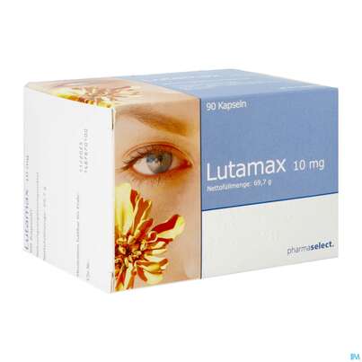 Sie sehen eine Packung Lutamax Kapseln 10mg/quartalspackung 90st, Produktbild: 02 Lutamax Kapseln 10mg/quartalspackung 90st, A-Nr.: 3735216 - 02