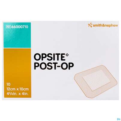 Sie sehen eine Packung Wundverband Opsite Post-op 10x 12cm 10st, Produktbild: 01 Wundverband Opsite Post-op 10x 12cm 10st, A-Nr.: 2694656 - 01