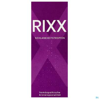 Sie sehen eine Packung Rixx Schlankheitstropfen 100ml, Produktbild: 01 Rixx Schlankheitstropfen 100ml, A-Nr.: 5279797 - 01