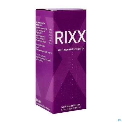 Sie sehen eine Packung Rixx Schlankheitstropfen 100ml, Produktbild: 02 Rixx Schlankheitstropfen 100ml, A-Nr.: 5279797 - 02