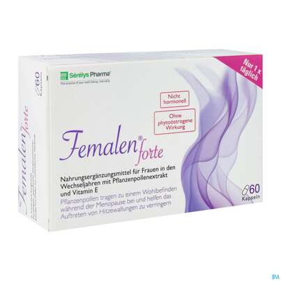 Sie sehen eine Packung Femalen Hartkapseln Forte 60st, Produktbild: 02 Femalen Hartkapseln Forte 60st, A-Nr.: 4777702 - 02