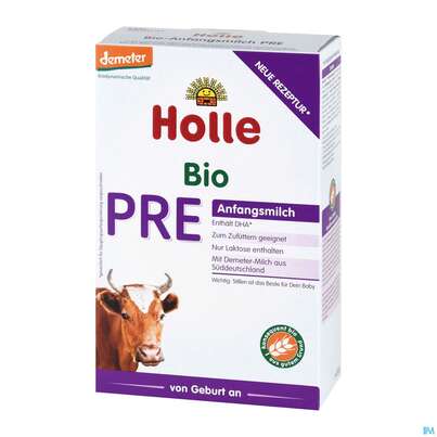 Sie sehen eine Packung Holle Bio Pre Anfangsmilch Saeuglingsmilch 400g, Produktbild: 02 Holle Bio Pre Anfangsmilch Saeuglingsmilch 400g, A-Nr.: 4747351 - 02