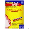 Sie sehen eine Packung Husten Acc Direkt Pulver Z.einnehmen Im Beutel 600mg 20st, Produktbild: 01 Husten Acc Direkt Pulver Z.einnehmen Im Beutel 600mg 20st, A-Nr.: 4475869 - 01
