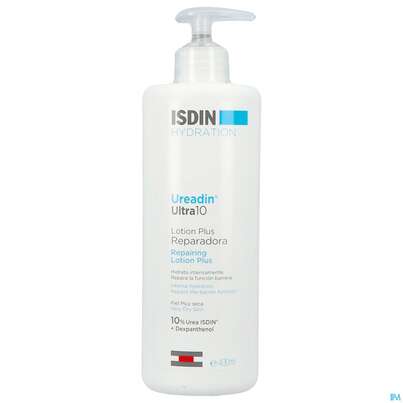 Sie sehen eine Packung Isdin Ureadin Ultra 10% Urea Repair Lotion Plus 400ml, Produktbild: 02 Isdin Ureadin Ultra 10% Urea Repair Lotion Plus 400ml, A-Nr.: 4848276 - 02