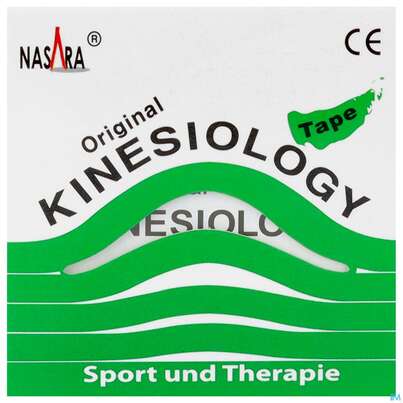 Sie sehen eine Packung Tape Kinesio/original Nasara 5mx 5cm Gruen 1st, Produktbild: 01 Tape Kinesio/original Nasara 5mx 5cm Gruen 1st, A-Nr.: 4132796 - 01