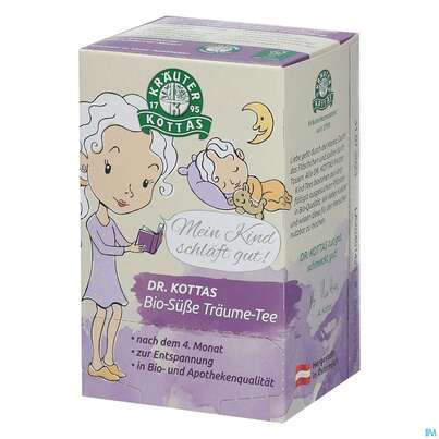Sie sehen eine Packung Dr.Kottas Tee Bio-suesse Traeume 20st, Produktbild: 02 Dr.Kottas Tee Bio-suesse Traeume 20st, A-Nr.: 4401285 - 02