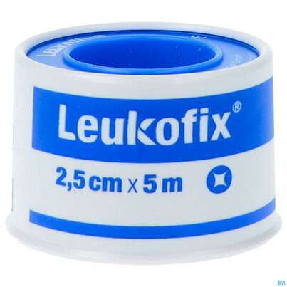 Sie sehen eine Packung Wundpflaster Leukofix Rollenpflaster 5mx 2,5cm 0212200 1st, Produktbild: 01 Wundpflaster Leukofix Rollenpflaster 5mx 2,5cm 0212200 1st, A-Nr.: 0451375 - 01