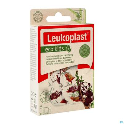 Sie sehen eine Packung Wundpflaster Leukoplast/eco Strips 2 Groessen Kids 72765 12st, Produktbild: 02 Wundpflaster Leukoplast/eco Strips 2 Groessen Kids 72765 12st, A-Nr.: 5689437 - 02