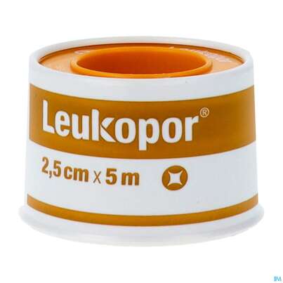 Sie sehen eine Packung Wundpflaster Leukopor Rollenpflaster 5mx 2,5cm 0247200 1st, Produktbild: 02 Wundpflaster Leukopor Rollenpflaster 5mx 2,5cm 0247200 1st, A-Nr.: 5020533 - 02