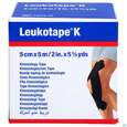 Sie sehen eine Packung Tape Kinesiologisch Leukotape K 5mx 5cm Schwarz 1st, Produktbild: 01 Tape Kinesiologisch Leukotape K 5mx 5cm Schwarz 1st, A-Nr.: 3477346 - 01