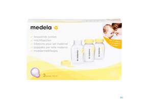 Sie sehen eine Packung Medela Milchflaschen 150ml Set 3st, Produktbild: 01 Medela Milchflaschen 150ml Set 3st, A-Nr.: 3066991 - 01