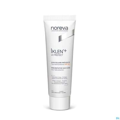 Sie sehen eine Packung Noreva Iklen+ Sonnenschutz Lsf 50+ 30ml, Produktbild: 01 Noreva Iklen+ Sonnenschutz Lsf 50+ 30ml, A-Nr.: 4259309 - 01
