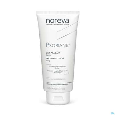 Sie sehen eine Packung Noreva Psoriane Milch 200ml, Produktbild: 01 Noreva Psoriane Milch 200ml, A-Nr.: 4351481 - 01
