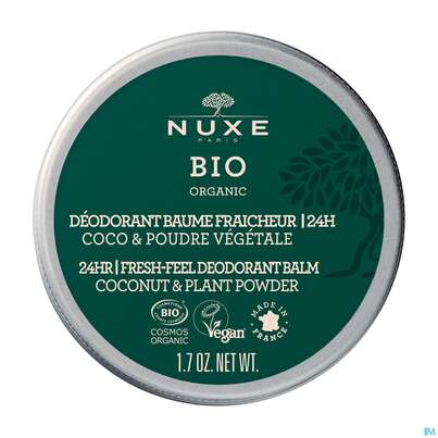 Sie sehen eine Packung Nuxe Bio/deo Balm 24h Fresh-feel Coconut +plant Powder 50g, Produktbild: 04 Nuxe Bio/deo Balm 24h Fresh-feel Coconut +plant Powder 50g, A-Nr.: 5607847 - 04