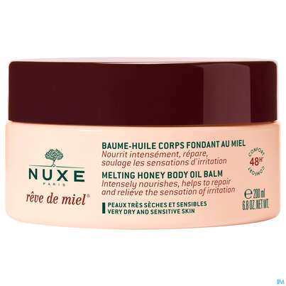 Sie sehen eine Packung Nuxe Nourish Body Oil Balsam Trockene +empfindliche Haut 200ml, Produktbild: 02 Nuxe Nourish Body Oil Balsam Trockene +empfindliche Haut 200ml, A-Nr.: 5211500 - 02