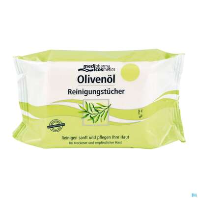 Sie sehen eine Packung Oliven Oel Dr.theiss Feuchtigkeitstuecher 25st, Produktbild: 02 Oliven Oel Dr.theiss Feuchtigkeitstuecher 25st, A-Nr.: 3130571 - 02