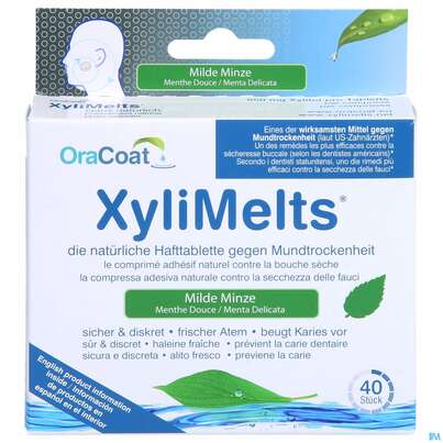 Xylimelts Hafttabl 40s Milde Minze Artikelnr 01ac0034 40st, A-Nr.: 4165413 - 01