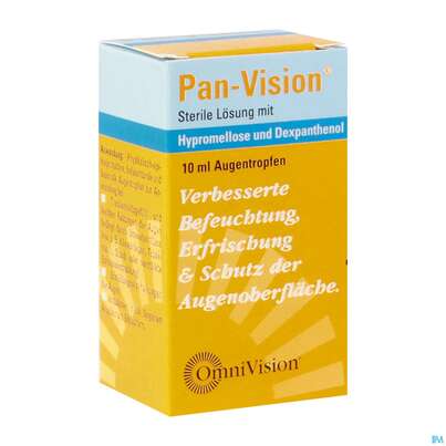Sie sehen eine Packung Augentropfen Pan-vision 10ml, Produktbild: 02 Augentropfen Pan-vision 10ml, A-Nr.: 3829615 - 02