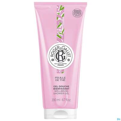Sie sehen eine Packung Roger & Gallet Feuille De The Showergel 200ml, Produktbild: 04 Roger & Gallet Feuille De The Showergel 200ml, A-Nr.: 5669044 - 04