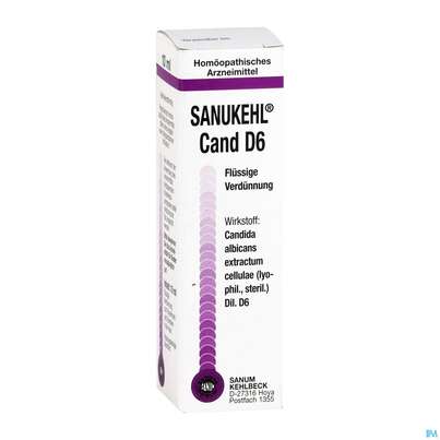 Sie sehen eine Packung Sanukehl Cand Tropfen D6 10ml, Produktbild: 03 Sanukehl Cand Tropfen D6 10ml, A-Nr.: 2083220 - 03