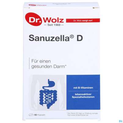 Sie sehen eine Packung Sanuzella D Kapseln Dr.wolz Nr.60634 60st, Produktbild: 01 Sanuzella D Kapseln Dr.wolz Nr.60634 60st, A-Nr.: 3693535 - 01