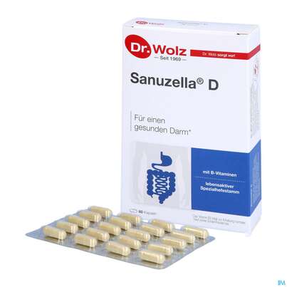 Sie sehen eine Packung Sanuzella D Kapseln Dr.wolz Nr.60634 60st, Produktbild: 04 Sanuzella D Kapseln Dr.wolz Nr.60634 60st, A-Nr.: 3693535 - 04