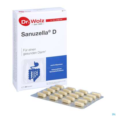 Sie sehen eine Packung Sanuzella D Kapseln Dr.wolz Nr.60634 60st, Produktbild: 05 Sanuzella D Kapseln Dr.wolz Nr.60634 60st, A-Nr.: 3693535 - 05