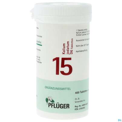 Sie sehen eine Packung Schuess 15 Kal Jod D 6 Pflu 100g, Produktbild: 01 Schuess 15 Kal Jod D 6 Pflu 100g, A-Nr.: 3703392 - 01