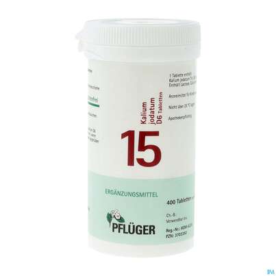 Sie sehen eine Packung Schuess 15 Kal Jod D 6 Pflu 100g, Produktbild: 02 Schuess 15 Kal Jod D 6 Pflu 100g, A-Nr.: 3703392 - 02