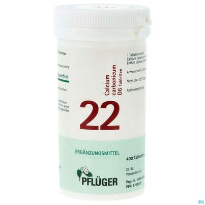 Sie sehen eine Packung Schuess 22 Calc Carb D 6 Pflu 100g, Produktbild: 01 Schuess 22 Calc Carb D 6 Pflu 100g, A-Nr.: 3703475 - 01
