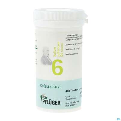 Sie sehen eine Packung Schuess 6 Kal Sulf D 6 Pflu 100g, Produktbild: 02 Schuess 6 Kal Sulf D 6 Pflu 100g, A-Nr.: 3703297 - 02