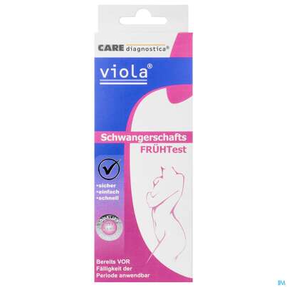 Sie sehen eine Packung Schwangerschaftstest Viola Fruehtest 1st, Produktbild: 01 Schwangerschaftstest Viola Fruehtest 1st, A-Nr.: 3021853 - 01