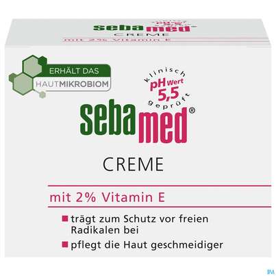Sie sehen eine Packung Sebamed/sebapharma Creme Tg 75ml, Produktbild: 01 Sebamed/sebapharma Creme Tg 75ml, A-Nr.: 0395978 - 01