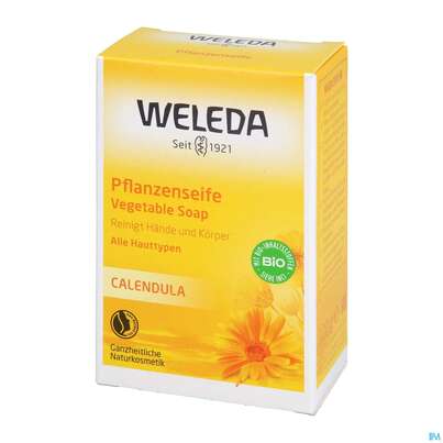 Sie sehen eine Packung Seifen Weleda Calendula 100g, Produktbild: 03 Seifen Weleda Calendula 100g, A-Nr.: 0300340 - 03