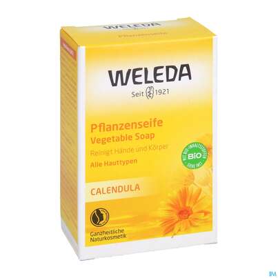 Sie sehen eine Packung Seifen Weleda Calendula 100g, Produktbild: 04 Seifen Weleda Calendula 100g, A-Nr.: 0300340 - 04