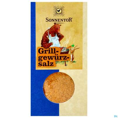 Sie sehen eine Packung Sonnentor Gewuerzmischung/bio Grillsalz 00397 100g, Produktbild: 01 Sonnentor Gewuerzmischung/bio Grillsalz 00397 100g, A-Nr.: 3739332 - 01