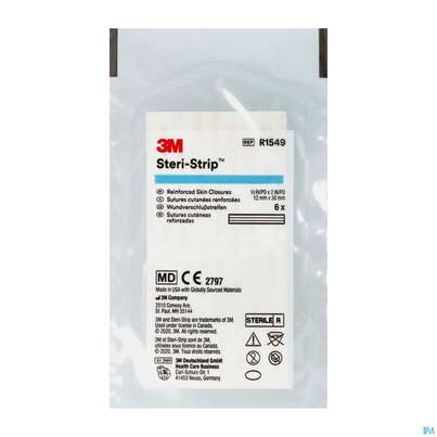 Sie sehen eine Packung Steri Strips (3m) Wundverschluss-streifen Elastic 12x 50mm Nr1549 6st, Produktbild: 02 Steri Strips (3m) Wundverschluss-streifen Elastic 12x 50mm Nr1549 6st, A-Nr.: 2367489 - 02