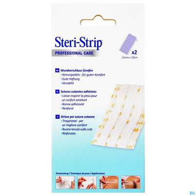 Sie sehen eine Packung Wundnahtstreifen Steri-strip Weiss 12x100mm 1547np 6st, Produktbild: 01 Wundnahtstreifen Steri-strip Weiss 12x100mm 1547np 6st, A-Nr.: 5052183 - 01
