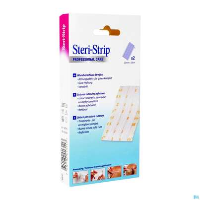 Sie sehen eine Packung Wundnahtstreifen Steri-strip Weiss 12x100mm 1547np 6st, Produktbild: 02 Wundnahtstreifen Steri-strip Weiss 12x100mm 1547np 6st, A-Nr.: 5052183 - 02