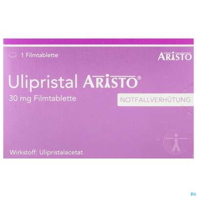 Sie sehen eine Packung Ulipristal-aristo Filmtabl 30mg 1st, Produktbild: 01 Ulipristal-aristo Filmtabl 30mg 1st, A-Nr.: 5506520 - 01