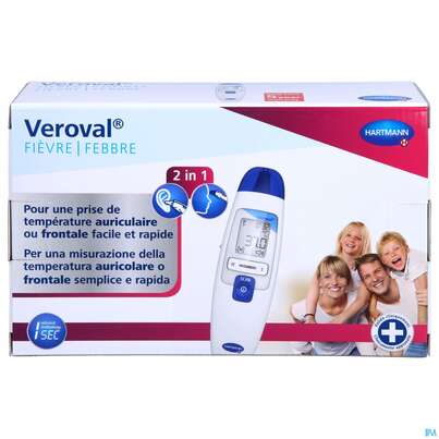 Sie sehen eine Packung Thermometer-fieber Veroval 2in1 Infrarot 1st, Produktbild: 01 Thermometer-fieber Veroval 2in1 Infrarot 1st, A-Nr.: 4897205 - 01