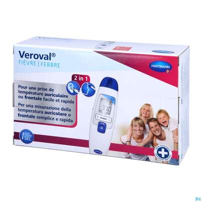 Sie sehen eine Packung Thermometer-fieber Veroval 2in1 Infrarot 1st, Produktbild: 02 Thermometer-fieber Veroval 2in1 Infrarot 1st, A-Nr.: 4897205 - 02