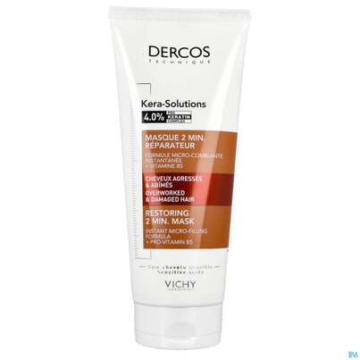Sie sehen eine Packung Vichy Dercos Kera Solution Maske 200ml, Produktbild: 02 Vichy Dercos Kera Solution Maske 200ml, A-Nr.: 5204807 - 02