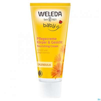 Sie sehen eine Packung Weleda Calendula Pflegecreme Koerper & Gesicht 75ml, Produktbild: 01 Weleda Calendula Pflegecreme Koerper & Gesicht 75ml, A-Nr.: 3015060 - 01
