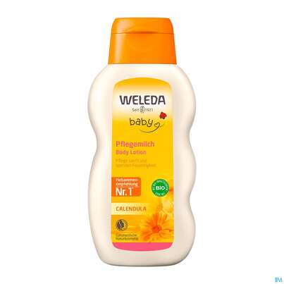 Sie sehen eine Packung Weleda Calendula Pflegemilch 200ml, Produktbild: 02 Weleda Calendula Pflegemilch 200ml, A-Nr.: 3015025 - 02
