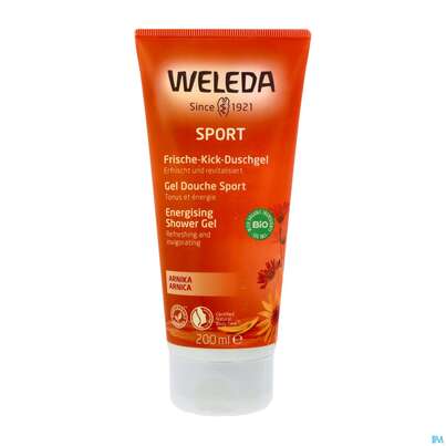 Sie sehen eine Packung Weleda Sport-frische Kick Duschgel Arnika 200ml, Produktbild: 02 Weleda Sport-frische Kick Duschgel Arnika 200ml, A-Nr.: 4269213 - 02