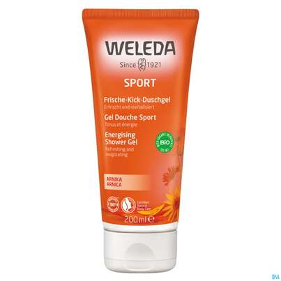 Sie sehen eine Packung Weleda Sport-frische Kick Duschgel Arnika 200ml, Produktbild: 04 Weleda Sport-frische Kick Duschgel Arnika 200ml, A-Nr.: 4269213 - 04